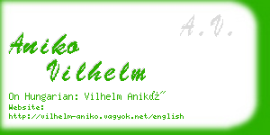 aniko vilhelm business card